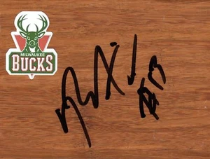 Milwaukee Bucks Ramon Sessions Signed FloorBoard COA - Picture 1 of 1