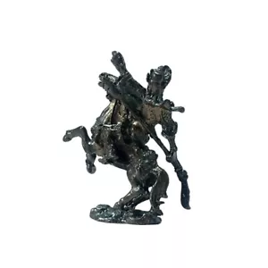 Guan Gong Yu Caballo Guerrero Dios Estatua Latón Kwan Kong Feng Shui Chino - Imagen 1 de 12