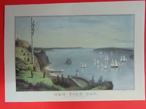 Calendario Currier & Ives stampa topper 1993 NEW YORK BAY (da stazione telegrafica) - Foto 1 di 1