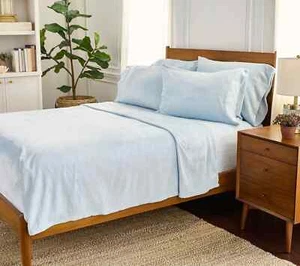 Berkshire Velvetsoft Sheet Set Size King Ice Blue - Picture 1 of 3