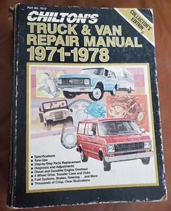 Chilton’s Truck & Van 1971-1978 Repair Manual Collector’s Edition Hard Back Book - Picture 1 of 12