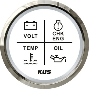 Pactrade Marine Boat Kus 4 LED Alarm Gauge Volt Meter Oil Temp CHK ENG Indicator - Picture 1 of 6