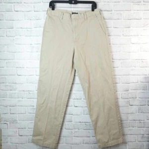 G.H. Bass & Co. Mens Casual Pants Beige Pocket Flat Front 100% Cotton 32 x 32 - Picture 1 of 6