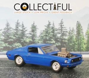 JOHNNY LIGHTNING -#723 - 1968 FORD MUSTANG - BLUE - STREET FREAKS 1999🔥 #96 - Picture 1 of 6