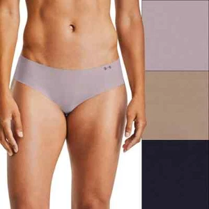 Under Armour L143550 Women’s Assorted Pure Stretch 3-Pack Hipster Panty Size S - Picture 1 of 4