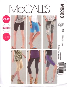 McCall's 6360 ~ Legging de todas las longitudes ~ Tallas 6-8-10-12-14 - Imagen 1 de 2