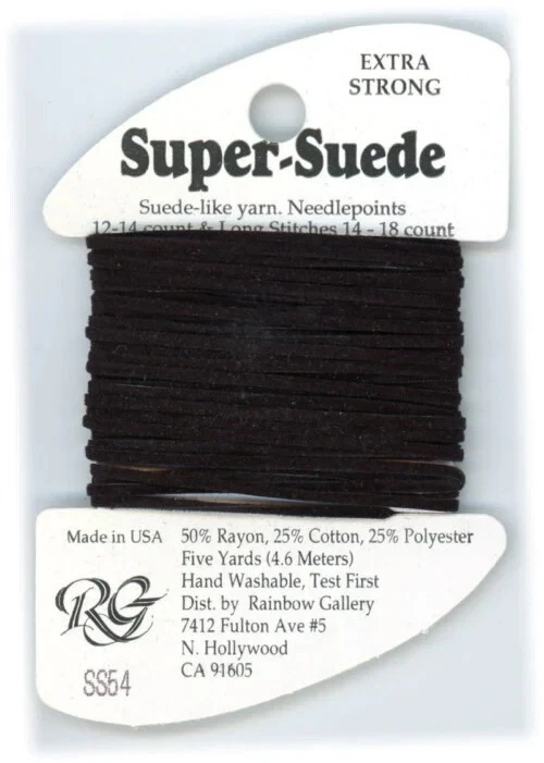 Rainbow Gallery Super Suede Black Thread Needlepoint / Cross stitch - Image 1 of 1