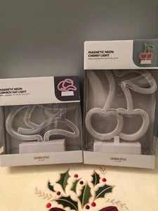 U Brands NEW Magnetic NEON Cowboy Hat and Cherry Locker lights. Set Of 2 - Picture 1 of 3