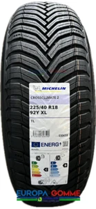 PNEUMATICI MICHELIN 225/40 R18 92Y XL CROSSCLIMATE 2 DOT2025/24 GOMME 4 STAGIONI - Bild 1 von 5