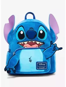 NWT Loungefly Disney Lilo & Stitch Figural Fuzzy Stitch Mini Backpack - Picture 1 of 7