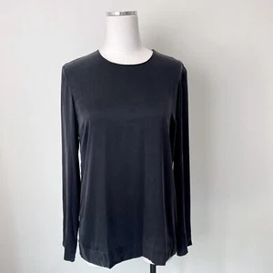 PAUW AMSTERDAM Black 94% Silk Satin/6% Elastane Stretch Top, Tunic 1/S - Picture 1 of 10