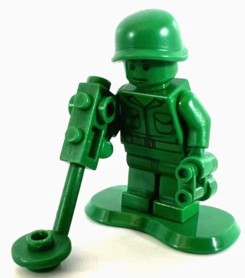 LEGO JUGUETE SOLDADO EJÉRCITO VERDE HOMBRES Minifigura con Detector de Metales y Binoculares 7595 Foto 1 de 4