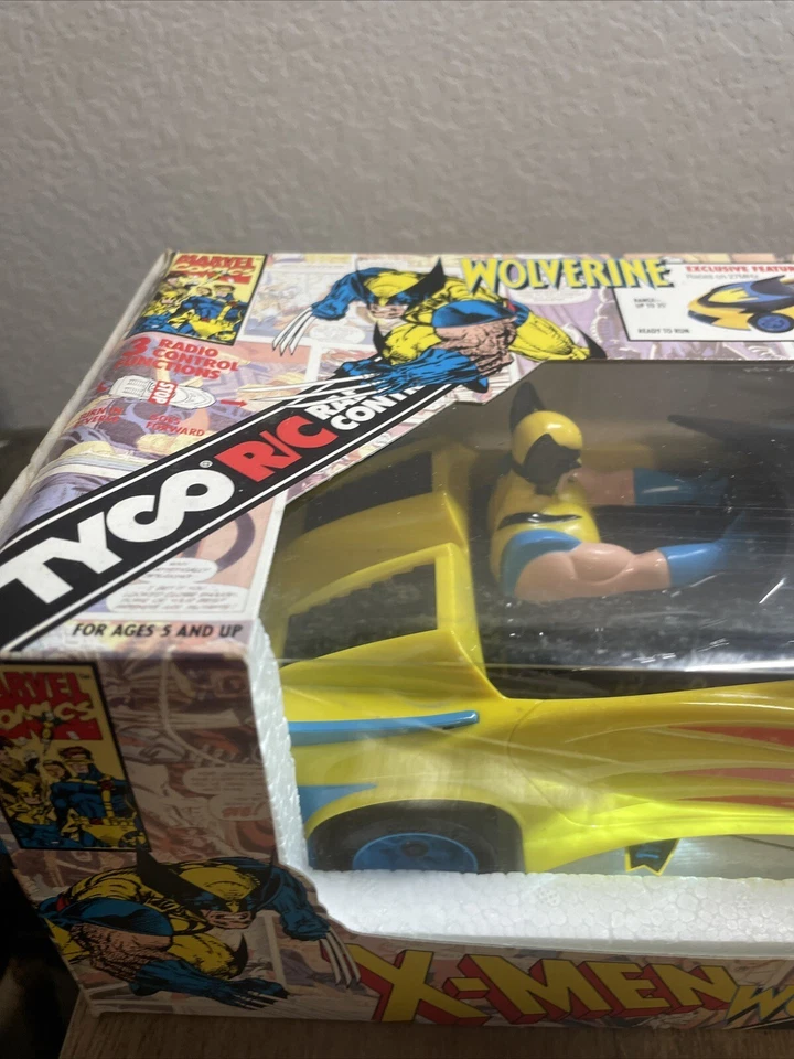  WOLVERINE X-MEN TYCO COCHE RADIOCONTROLADO 3 FUNCIONES CONTROLADAS NUEVO 1993 NUEVO Foto 1 de 4