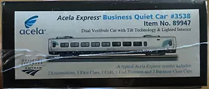 Coche silencioso de negocios Bachmann Trains escala HO Acela Express 3538 # 89947 - Imagen 1 de 3