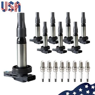 8x Bobinas de encendido + Bujías de iridio para Jaguar Land Rover Range Rover UF519 Foto 1 de 4