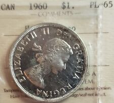 1960 CANADA $1 QEII Silver One Dollar Coin ICCS Graded: PL65 HEAVY CAMEO