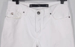 FRAY FATTO A MANO PIATTO_FRONTE_100% COTONE DENIM COLORE=BIANCO NEVE PURO W33 13437 - Foto 1 di 3