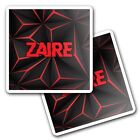 2x 10cm Vinyl Stickers Name Zaire Letter Lettering