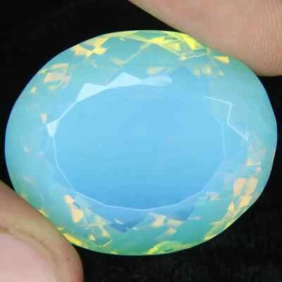 AAA+ Large Ethiopia Wela Opal 87.35 Ct. Oval Cut Loose Gemstone Gift for Women - Image 1 of 4