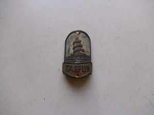 Fahrrad Emblem/Steuerkopfschild/Steuerkopfemblem TAIFUN für Oldtimer Fahrrad - Bild 1 von 1