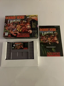 Donkey Kong Country (Super Nintendo Entertainment System) Cart/ Manual/ Box - Picture 1 of 12