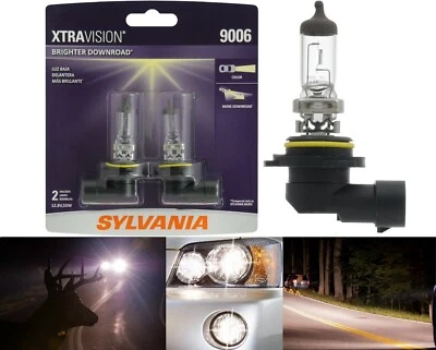 Sylvania Xtra Vision 9006 HB4 55W Two Bulbs Head Light Replace Upgrade Lamp Fit - Image 1 of 4