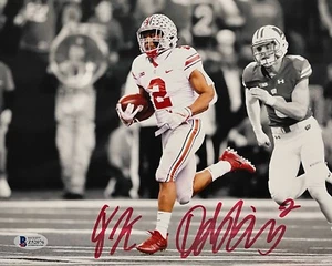 J.K. DOBBINS SIGNED Autograph 8x10 PHOTO OHIO STATE BUCKEYES BECKETT CERTIFIED - Picture 1 of 8