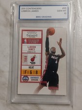 2011-12 PANINI CONTENDERS PATCHES SEASON TICKET LEBRON JAMES HEAT #93 NBA CARD