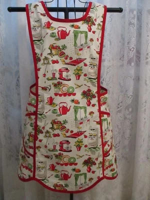 DELANTAL CRUZADO COCINA AÑOS 50 EN TALLA GRANDE Foto 1 de 4