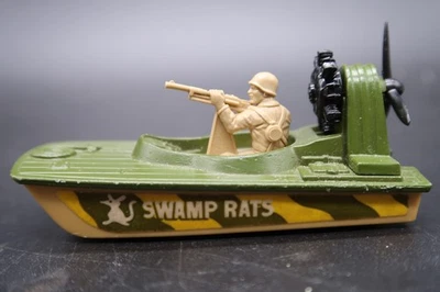 Vtg 1976 Matchbox Superfast Lesney #30 Swamp Rat Army Green Diecast Boat - Image 1 of 4