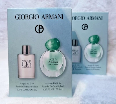 Georgio Armani Mini Duo Set de Regalo Acqua Di Gió & Acqua Di Gio .17oz x2 BN 💯Auténtico Foto 1 de 4