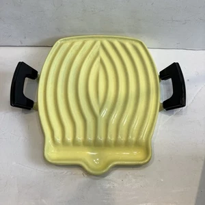 Vintage Le Creuset France Yellow Tostador Enameled Cast Iron Grill - Picture 1 of 20