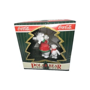 Vintage 1996 COCA - COLA Polar  Bear  Collection HOLIDAY ORNAMENT  - Picture 1 of 9