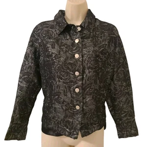 Laura Ashley Blazer silber metallic lahm Gr. M elegant Statement-Stück kostenloser Versand - Bild 1 von 5