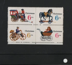 U.S. 1970 Christmas Toys 6 cent block of 4 Mint MNH Scott #1418b .. - Picture 1 of 1