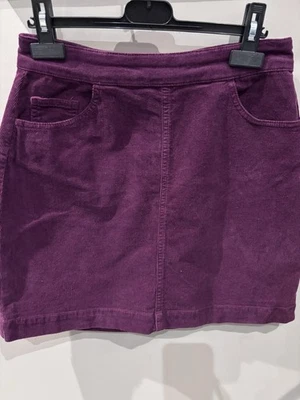 Warehouse Women's MaroonCord Mini Skirt UK 10 with Pockets - Image 1 of 4
