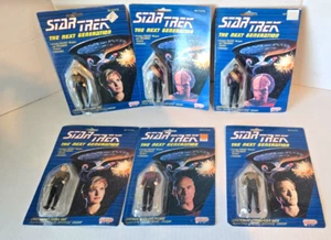 GALOOB STAR TREK 1988 NEXT GENERATION SPOTTED DATA PICARD TASHA YAR WARF LOT CC - Picture 1 of 12