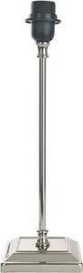 klassischer Metall-Lampenfuss *quadratisch Nickel, verchromt, Höhe 41cm E27 - Bild 1 von 2