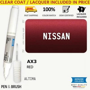 AX3 Touch Up Paint for Nissan Red ALTIMA RED Pen Stick Scratch Chip Fix Brush Re - Picture 1 of 3