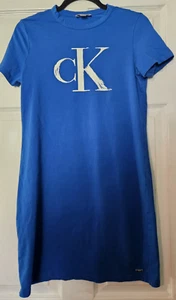 Women's Calvin Klien Blue TShirt Dress/ US Size PM Women's Apparel / Summer Wear - Picture 1 of 6