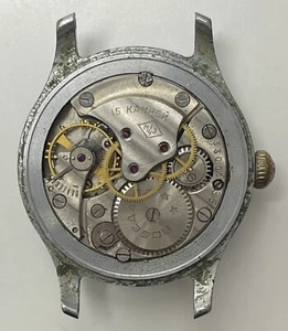 Rare Military Style Soviet Pobeda MCHZ-Kirova 15 Steering Wheel Watch Good - Picture 1 of 5