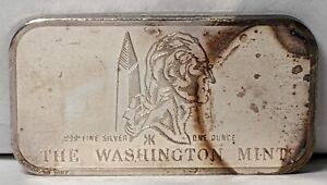 1 OZ Silver Bar Liberty .999 Silver Washington Mint - 225971S