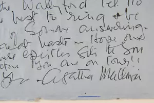 Agatha Christie - Carta autógrafa RARA firmada - Autor más vendido del mundo - Imagen 1 de 3
