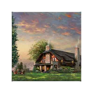Thomas Kinkade Studios Yellowstone The Dutton House 14 x 14 Canvas Wrap - Picture 1 of 2