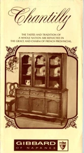 Brochure Gibbard of Napanee Chantilly French Provincial Furniture Line 1970s - Picture 1 of 3