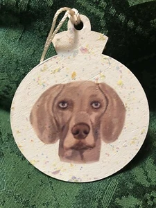 Handpainted Weimaraner Christmas Ornament - Picture 1 of 1