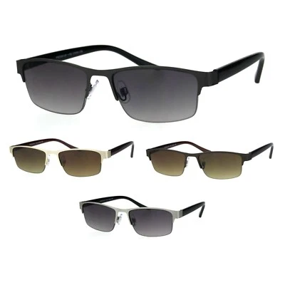 Gafas de lectura de media montura metálica multifocal 3 focales para hombre Foto 1 de 2