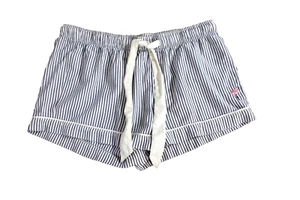 Old Navy Sleep Shorts Women's S Gray White Stripes Drawstring Ribbon Flamingo - Picture 1 of 2