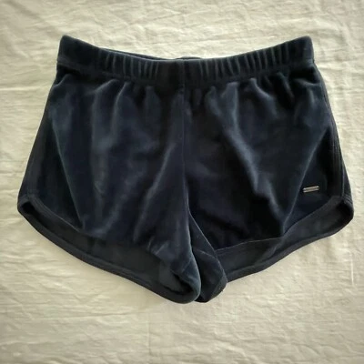 Hollister Navy Blue Soft Velour Lounge Shorts Womens XS - Image 1 of 4