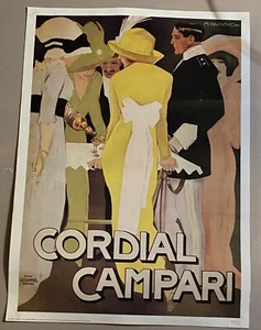 Cordial Campari vintage Drink advertising Campaign poster print Promotion - Picture 1 of 1